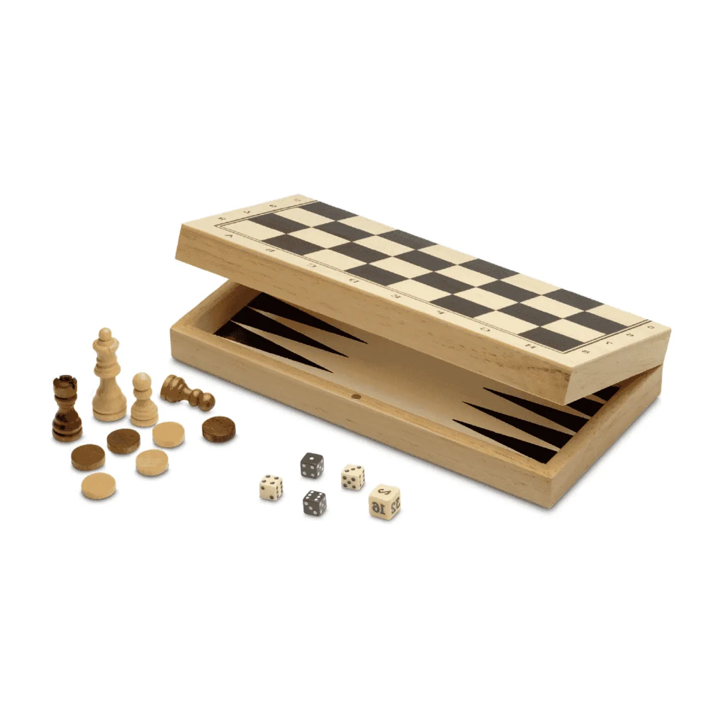 Ajedrez Damas y Backgammon Game Planet Classics