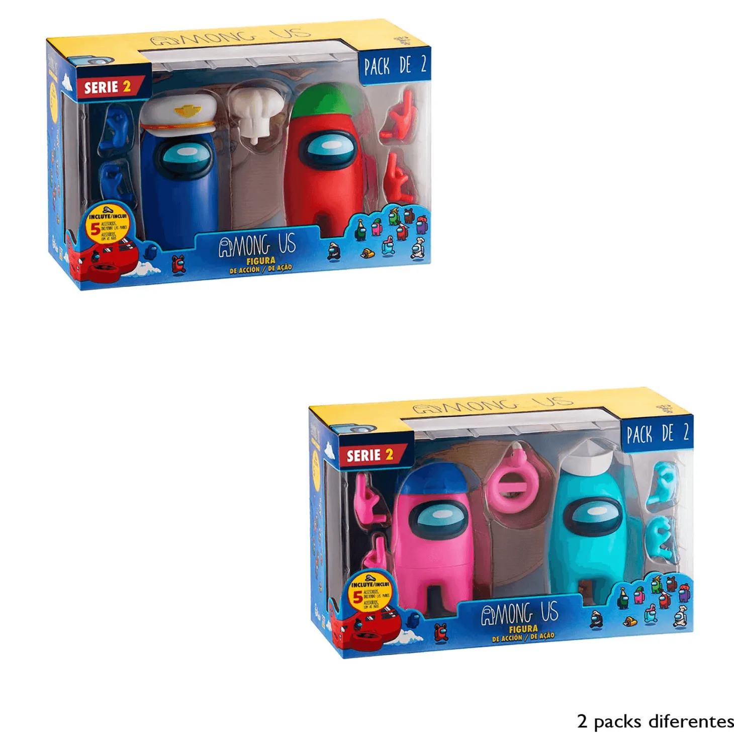 Among Us Serie 2 Figura de Acción Pack 2 Diferentes Modelos