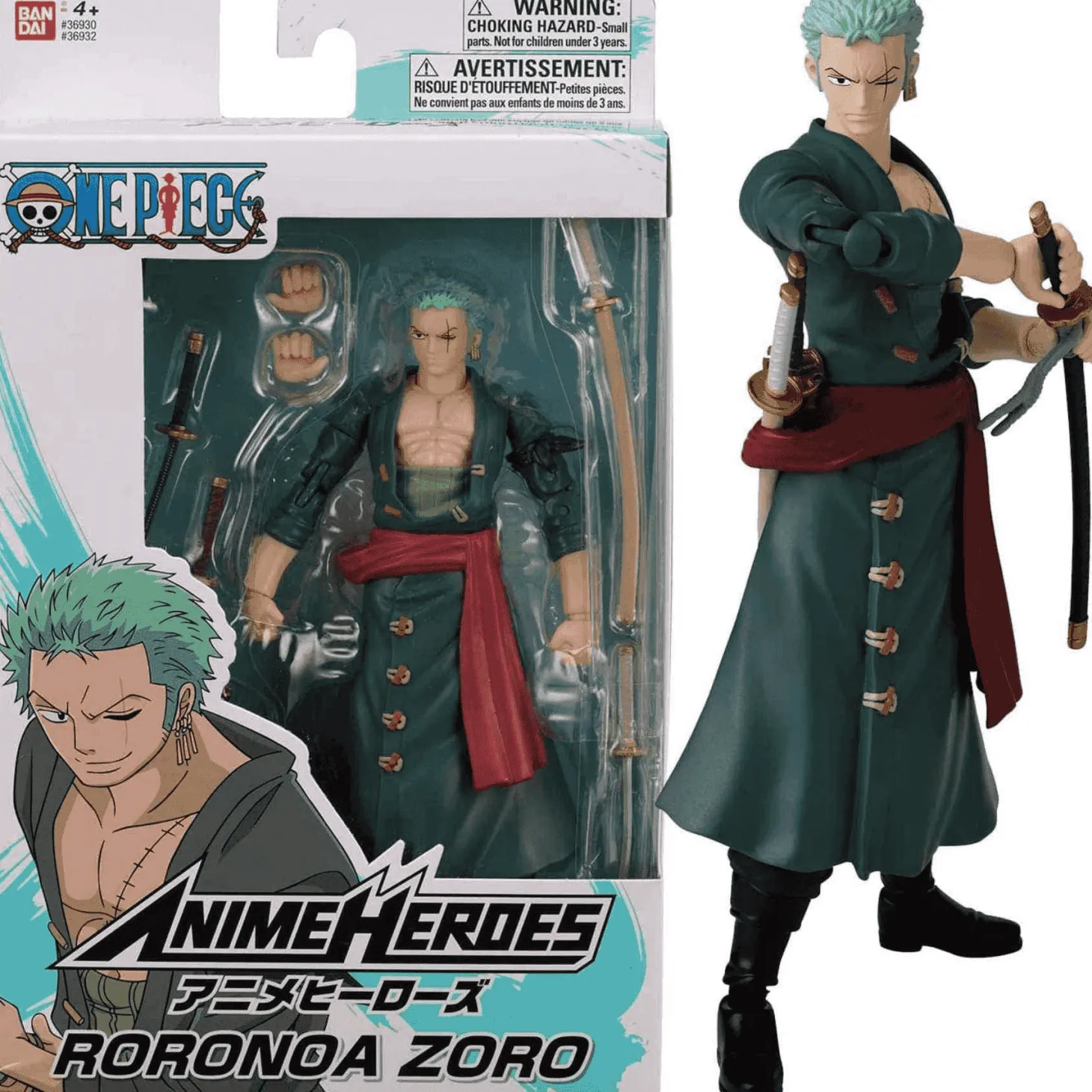 Anime Heroes One Piece Figura Zoro