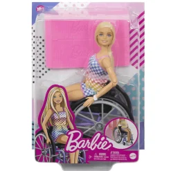 Barbie Fashionista Muñeca Rubia con Silla de Ruedas