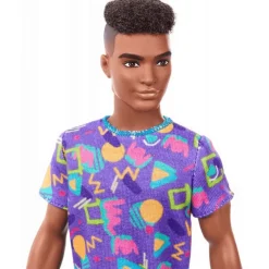 Barbie Ken Fashionista Muñeco con Pelo Afro y Estampados Geométricos