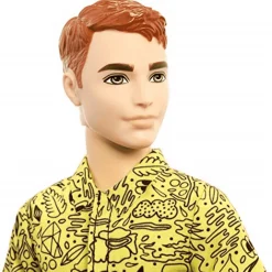 Barbie Ken Fashionistas Muñeco Pelirrojo y Camiseta Amarilla