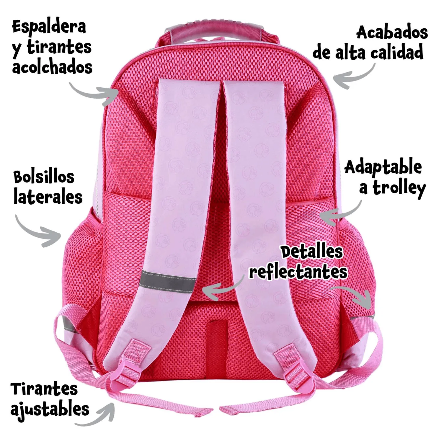 Barbie Mochila Doble Adaptable 41.5CM: ¡La Compañera Perfecta para el Regreso a Clases!