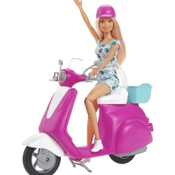Barbie Moto Rosa con Muñeca 3 años