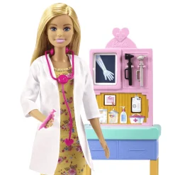 Barbie Muñeca Pediatra con bebé y accesorios 3 años