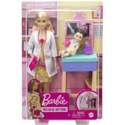 Barbie Muñeca Pediatra con bebé y accesorios 3 años