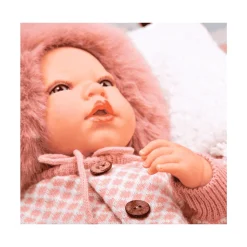 Bebé Reborn Arias 40 cm Manuela rosa con bolso