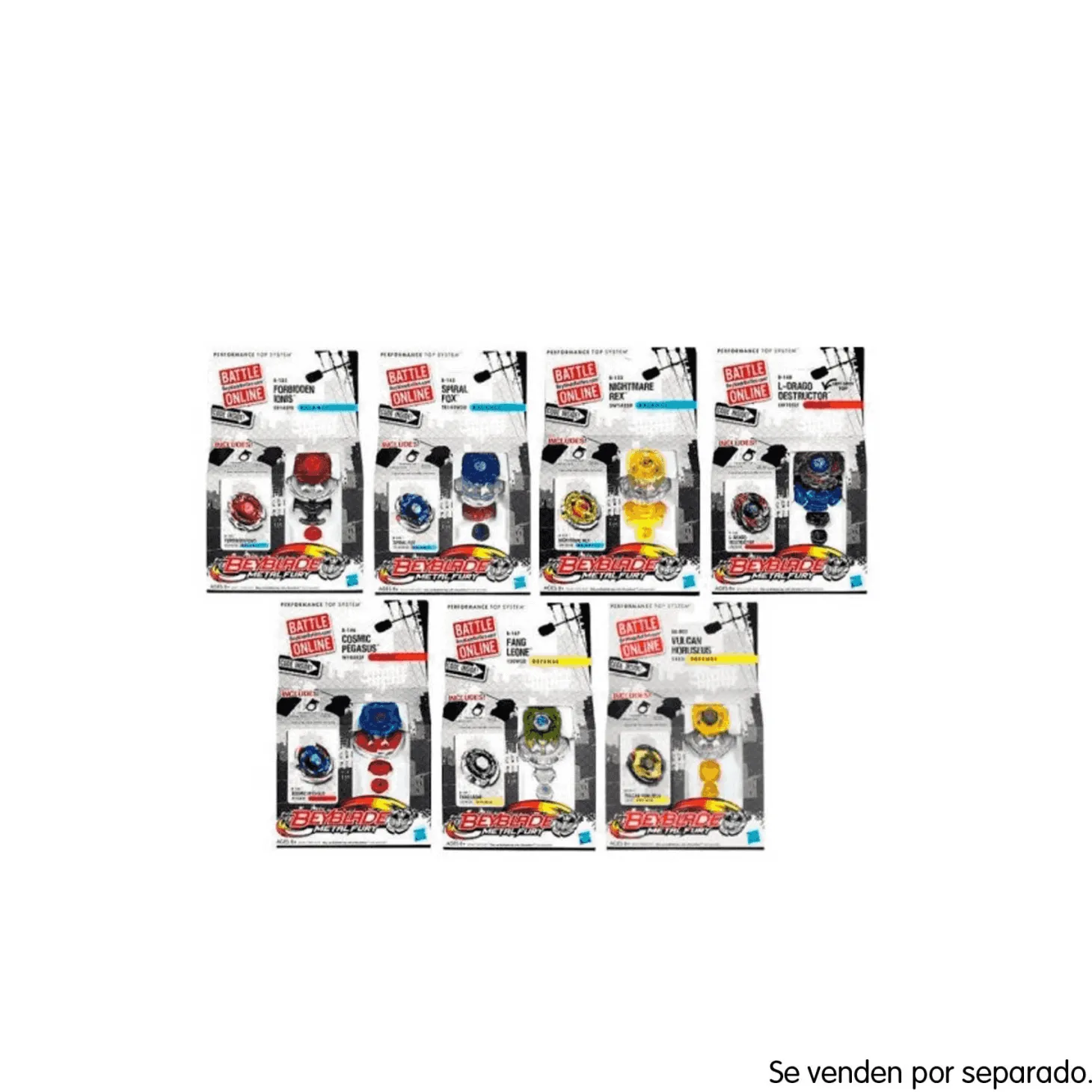 Beyblade Metal Fury Pack Diferentes Modelos