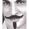 Bigote Con Perilla Adhesivo Negra