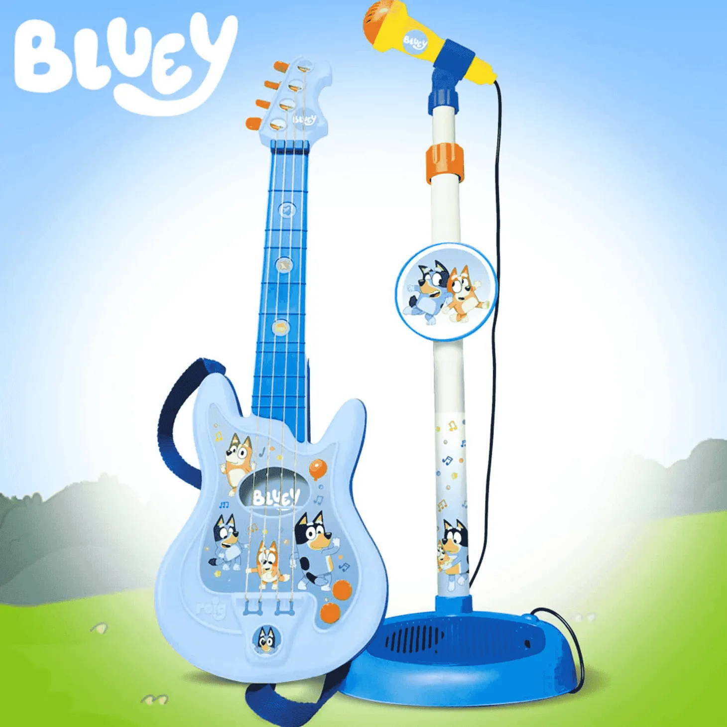 Bluey Micro y Guitarra
