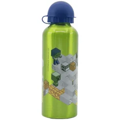 Botella de Aluminio Infantil 530 ml Minecraft Isometric