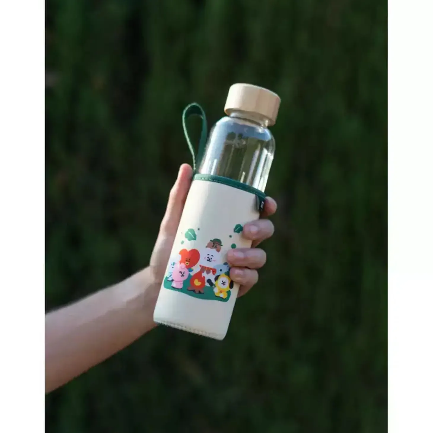 Botella de Cristal BT21 500ml con Funda de Neopreno