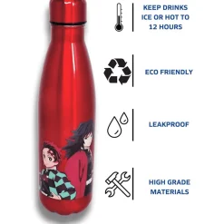 Botella de Metal Demon Slayer - Tanjiro & Giyu Isotérmica 500 ml