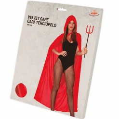 Capa Roja con Capucha Terciopelo 130 cm