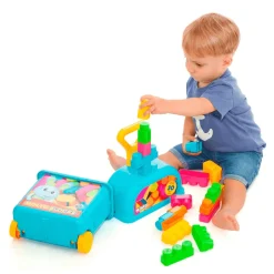 Carrito Con 20 Bloques Azul Molto