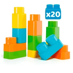 Carrito Con 20 Bloques Azul Molto
