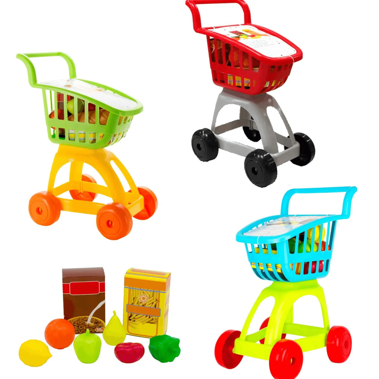 Carrito Supermercado con Alimentos