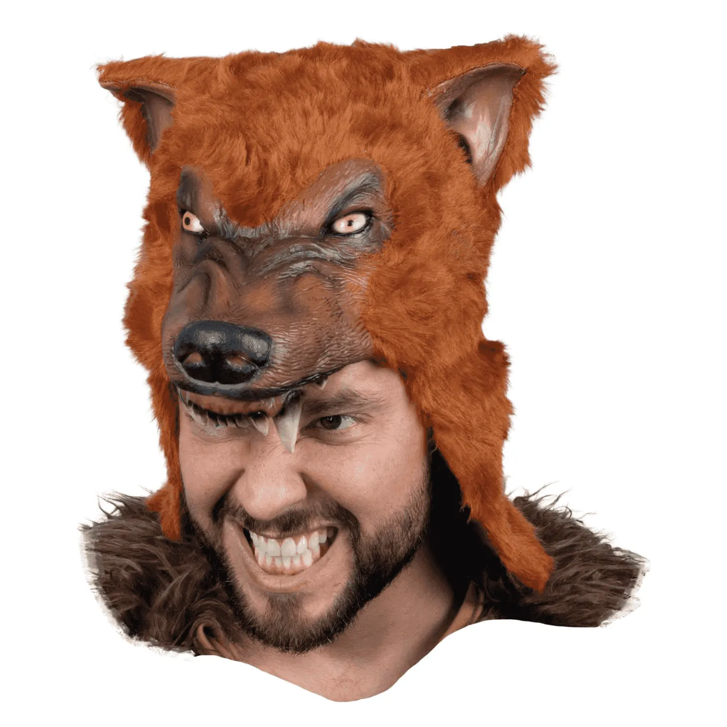 Casco Lobo color marrón para disfraz