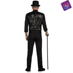 Chaleco Chaqué showman color negro para disfraz talla ML