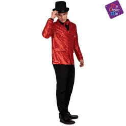 Chaqueta Showman color rojo para disfraz talla ML
