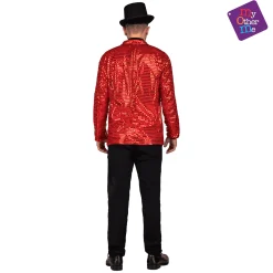 Chaqueta Showman color rojo para disfraz talla ML