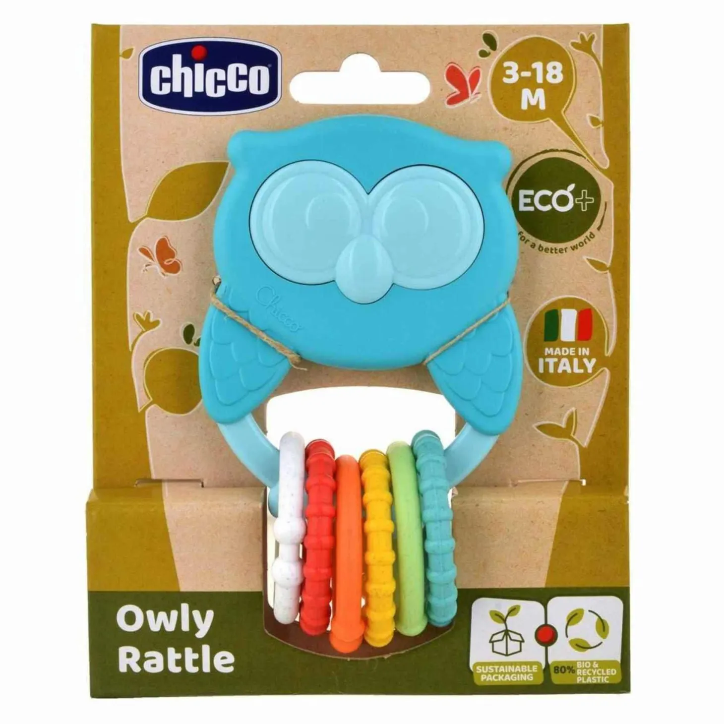 Chicco Búho Eco Sonajero Ecológico
