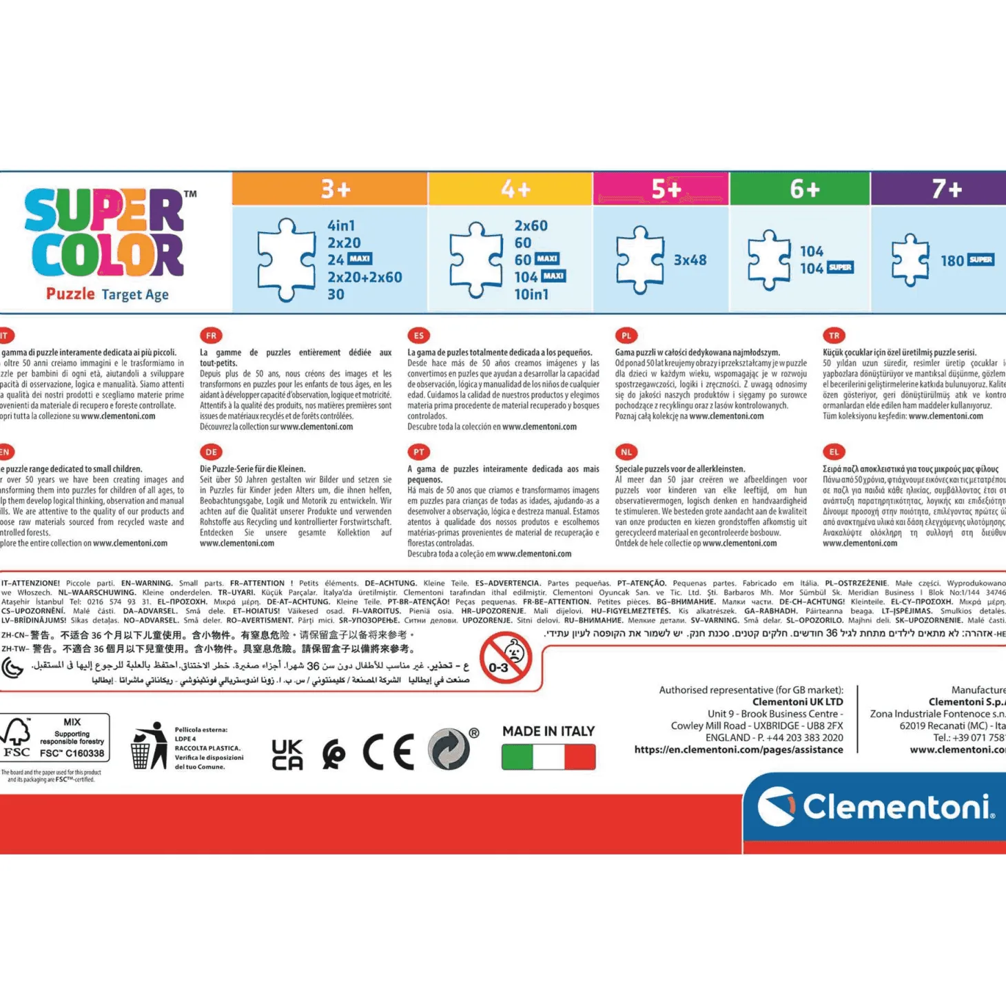 Clementoni Puzzle 4 En 1 Sonic 2023