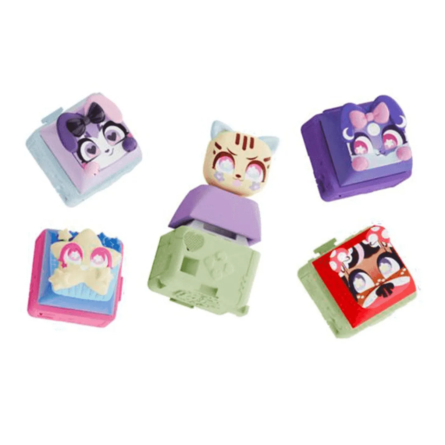 Clickeez Multi Pack – Pack con 5 teclas coleccionables, llavero y guía Bizak