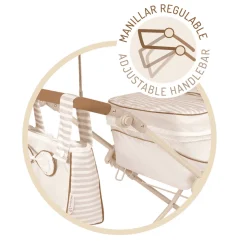 Coche De Muñeca 3X1 Plegable Para Muñecas De Hasta 48 Cm Con Sombrilla De Cuevas Toys