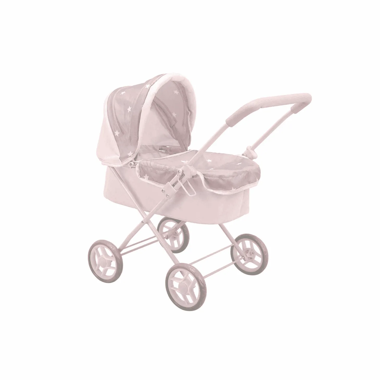 Coche de Muñecas con capota Emma 35x61x60 cm (Altura manillar: 57 cm)