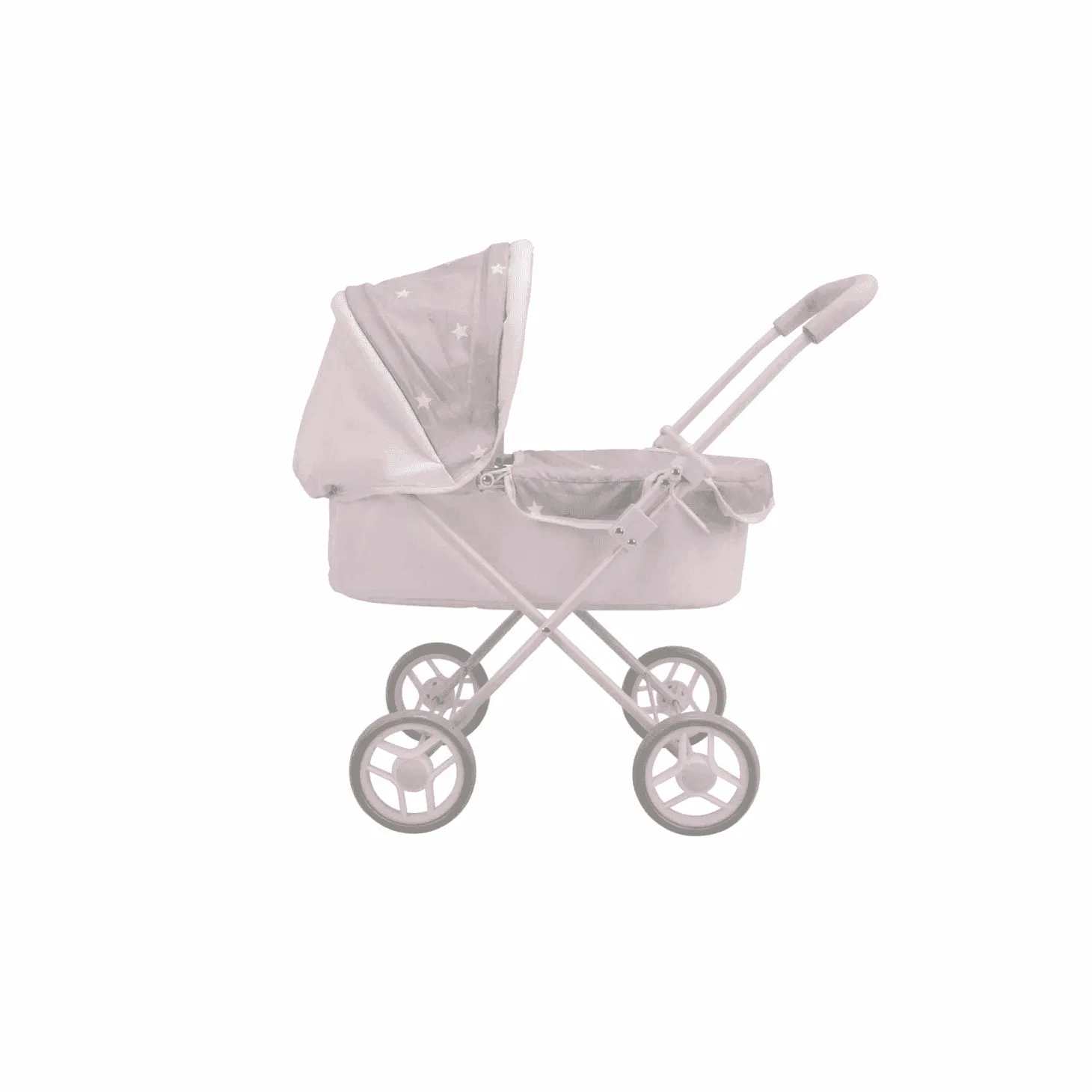 Coche de Muñecas con capota Emma 35x61x60 cm (Altura manillar: 57 cm)