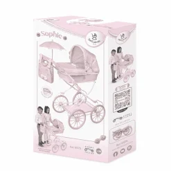 Coche de Muñecas Plegable con Sombrilla y Suspensión De Cuevas
