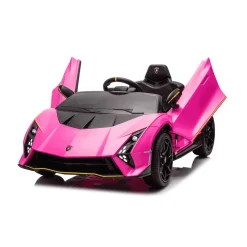 Coche eléctrico Lamborghini infantil 12V – Rojo o Rosa con mando y batería recargable (3+)