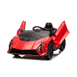 Coche eléctrico Lamborghini infantil 12V – Rojo o Rosa con mando y batería recargable (3+)