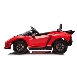 Coche eléctrico Lamborghini infantil 12V – Rojo o Rosa con mando y batería recargable (3+)