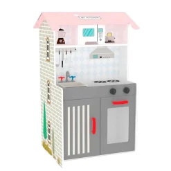 Cocina y Casa de Madera 2 en 1