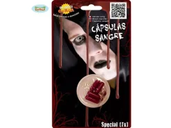 Cápsulas de sangre falsa para Halloween – Complemento de maquillaje