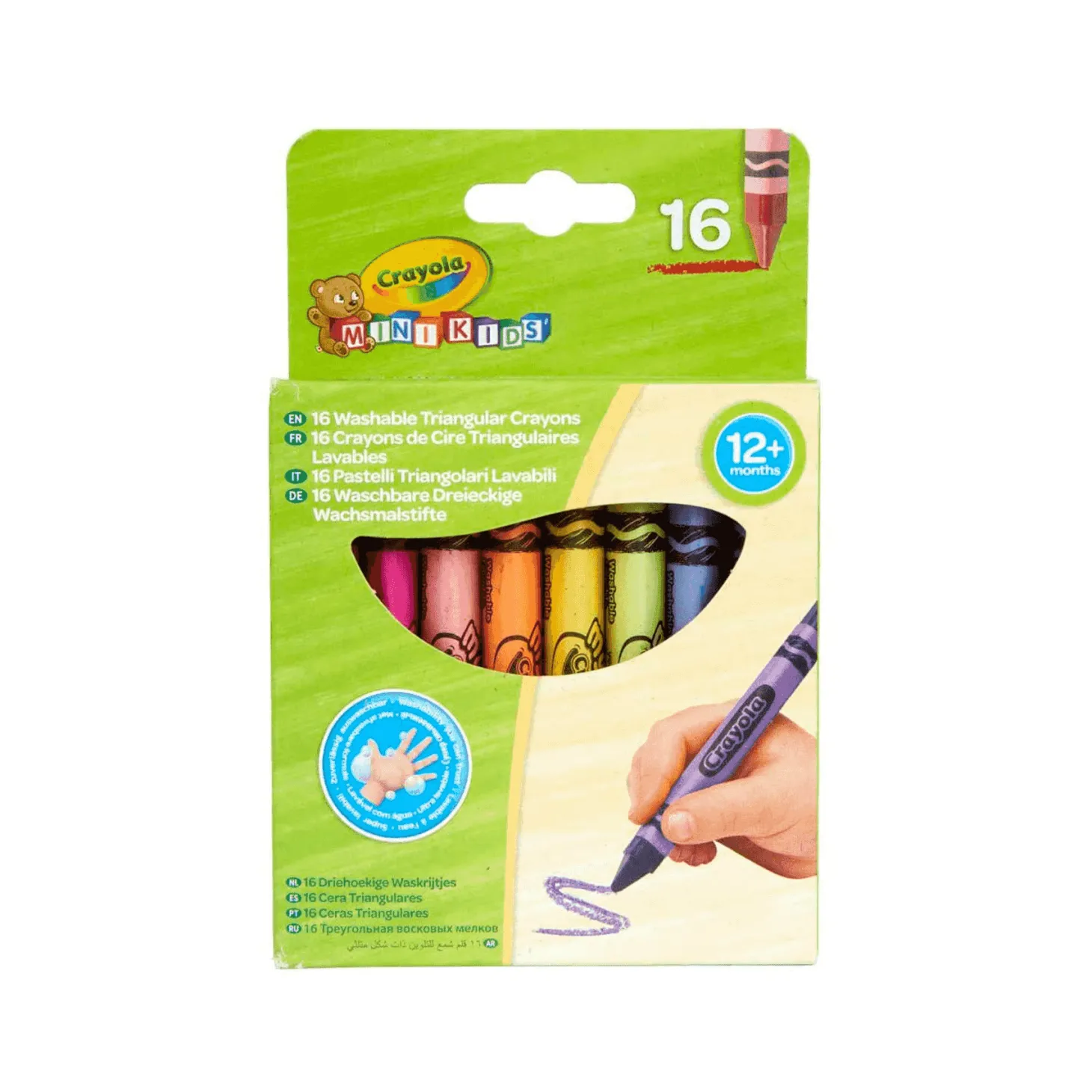 Crayola 16 Ceras Triangulares Lavables Mini Kids