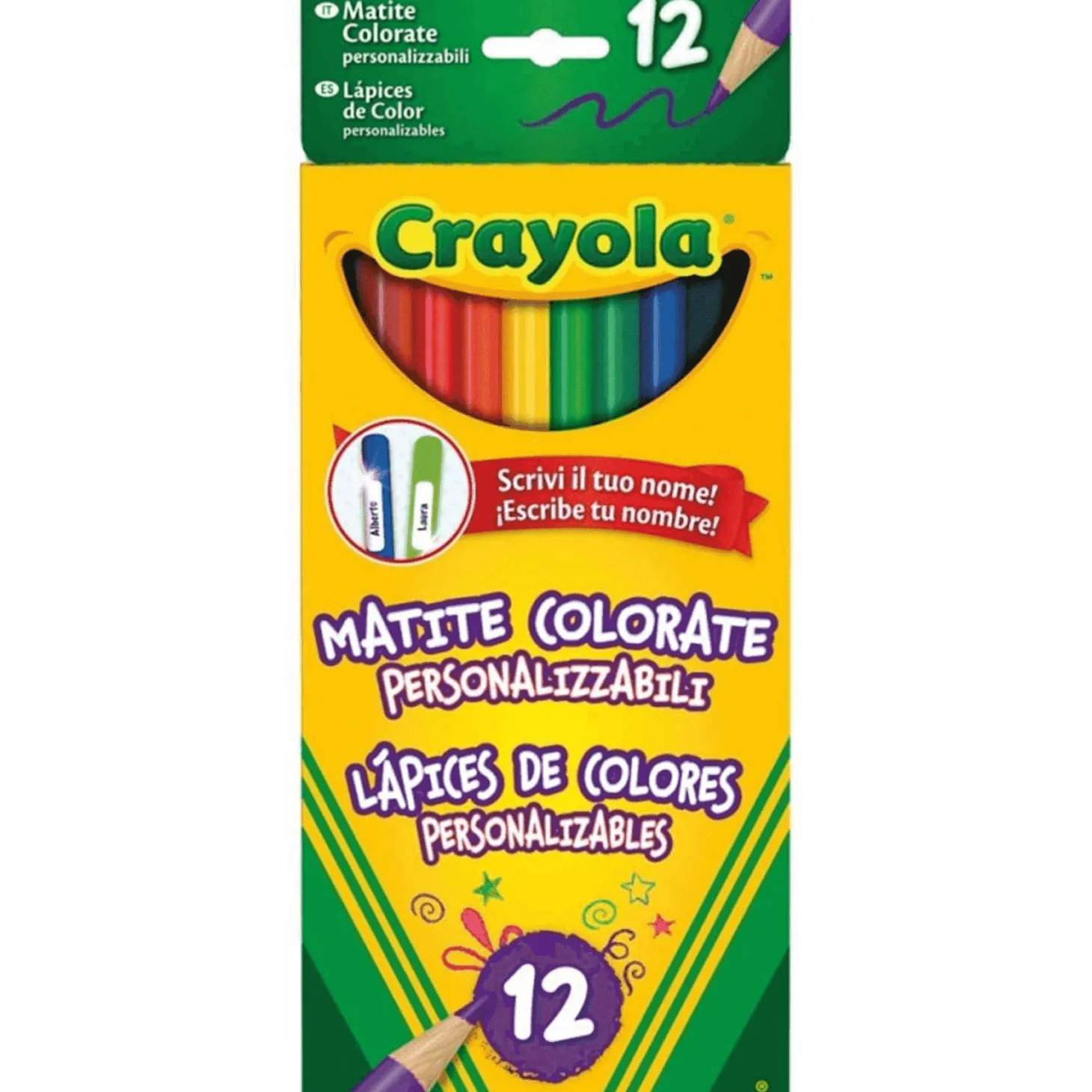 Crayola 12 Lápices de Colores Personalizables