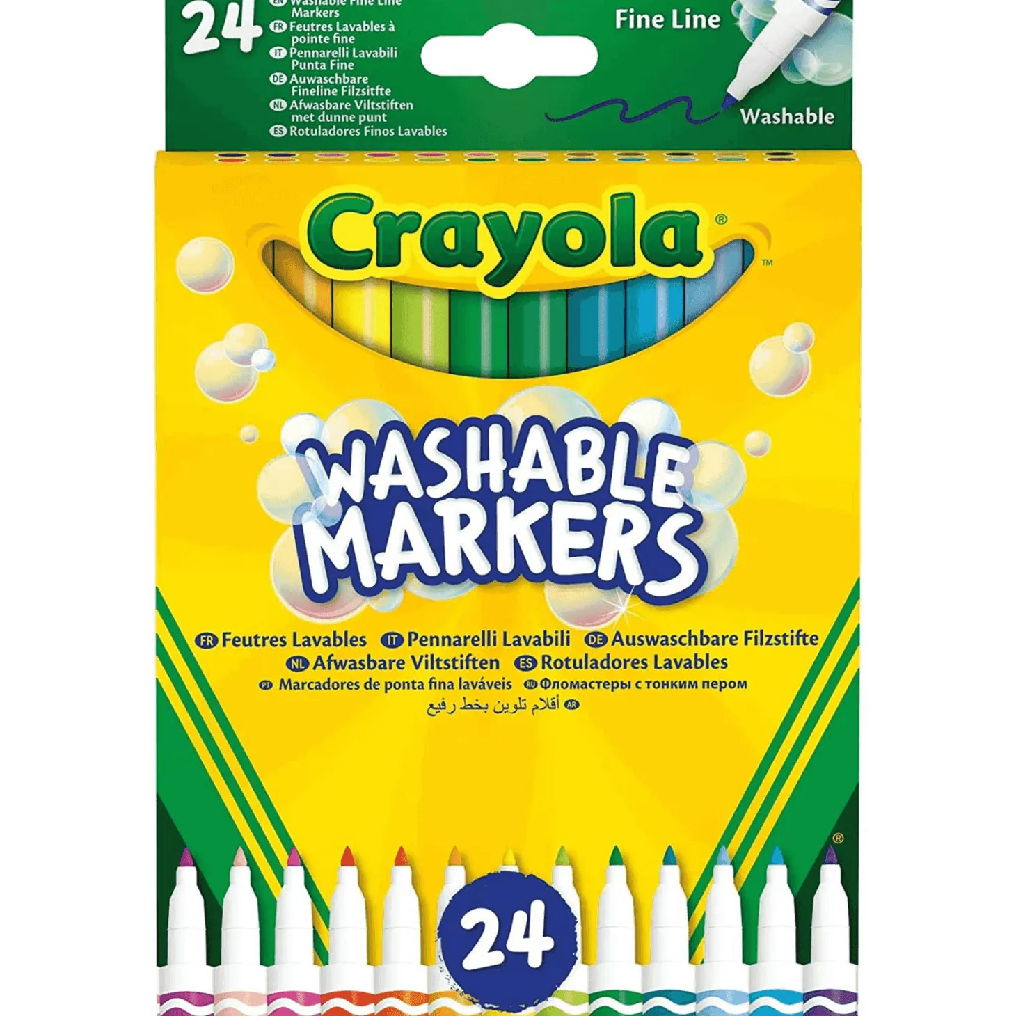 Crayola 24 Rotuladores Súper Maxi Punta FinaLavables