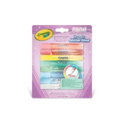 CRAYOLA Pastel 8 Pegamentos con purpurina lavables