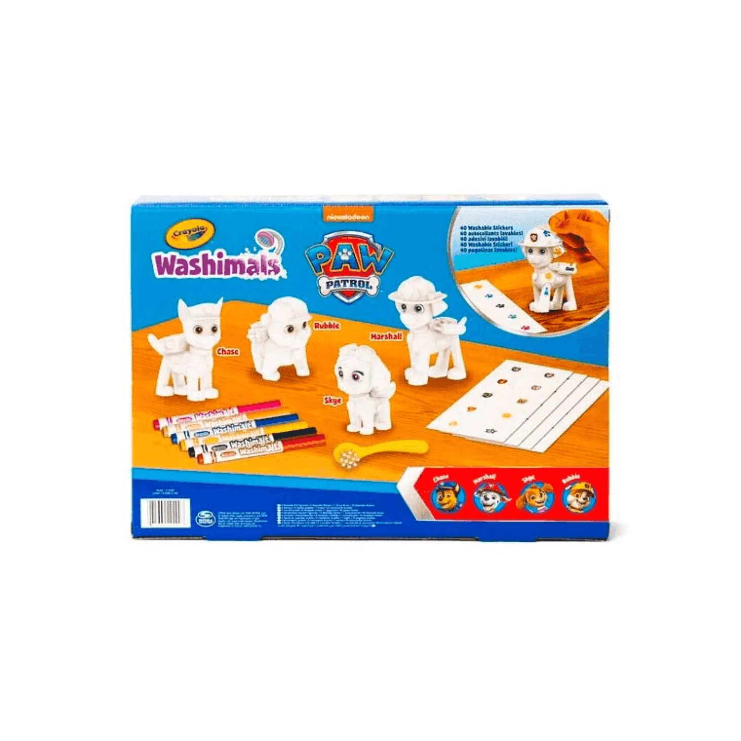 Crayola Washimals Paw Patrol - Set de 4 Mascotas para Colorear