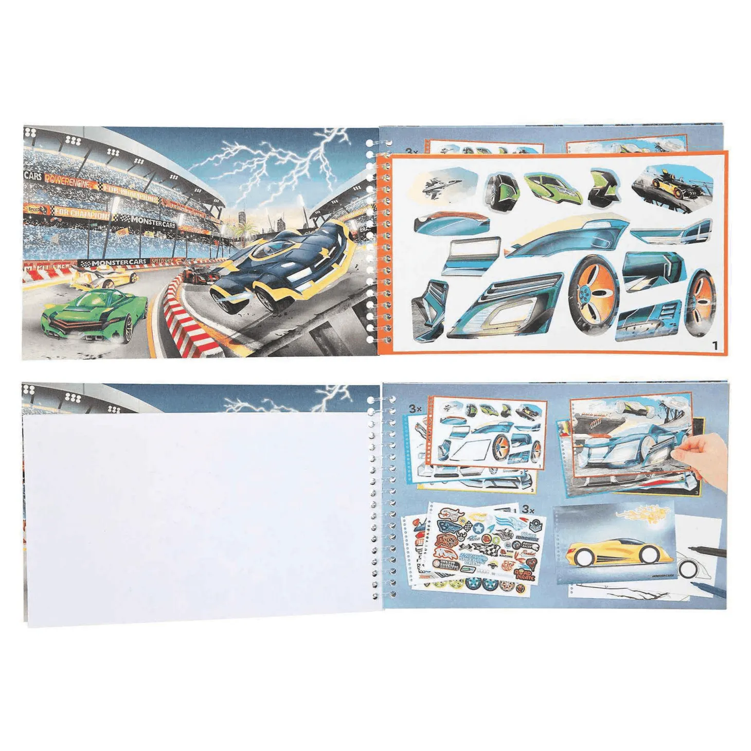 Cuaderno Colorear Monster Cars