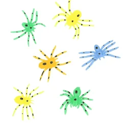 Dino World arañas que brillan en la oscuridad