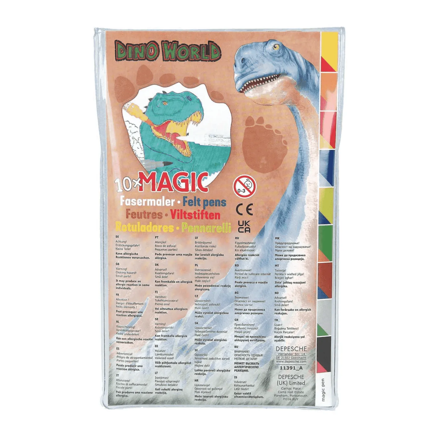 Dino World Rotuladores Mágicos De Doble Punta