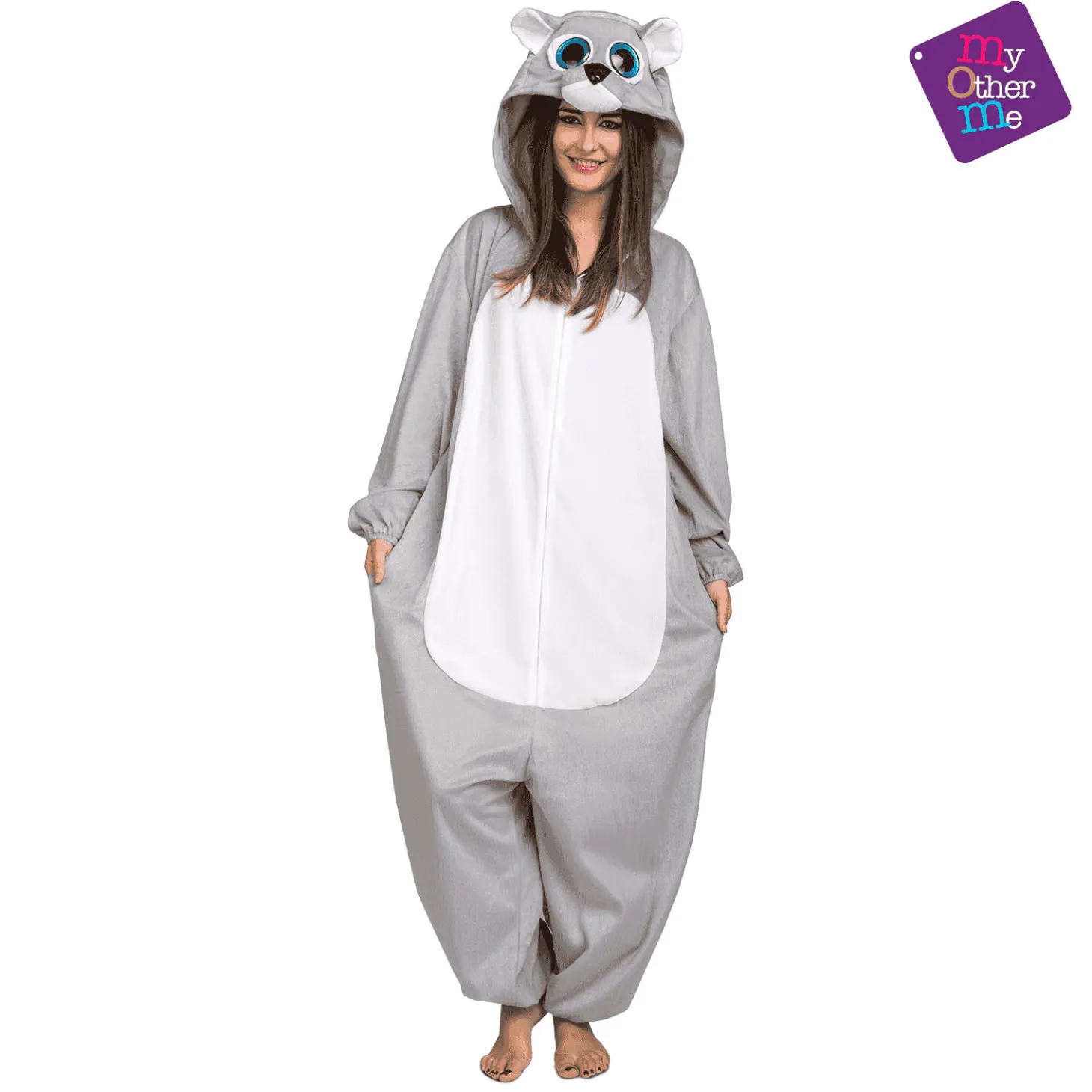 Disfraz de Big eyes oso gris 10-12 años infantil