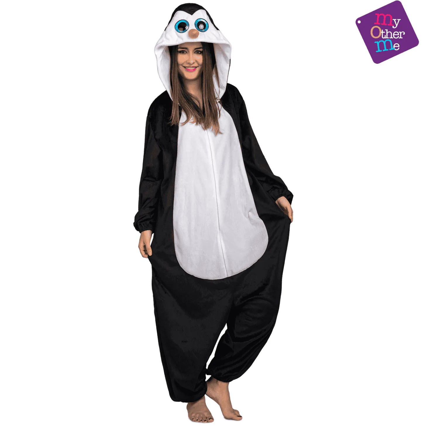 Disfraz de Big eyes pingüino adulto talla S