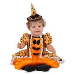 Disfraz de Bruja de versalles naranja 7-12 meses bebé