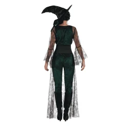 Disfraz de Bruja del aquelarre verde adulto talla L