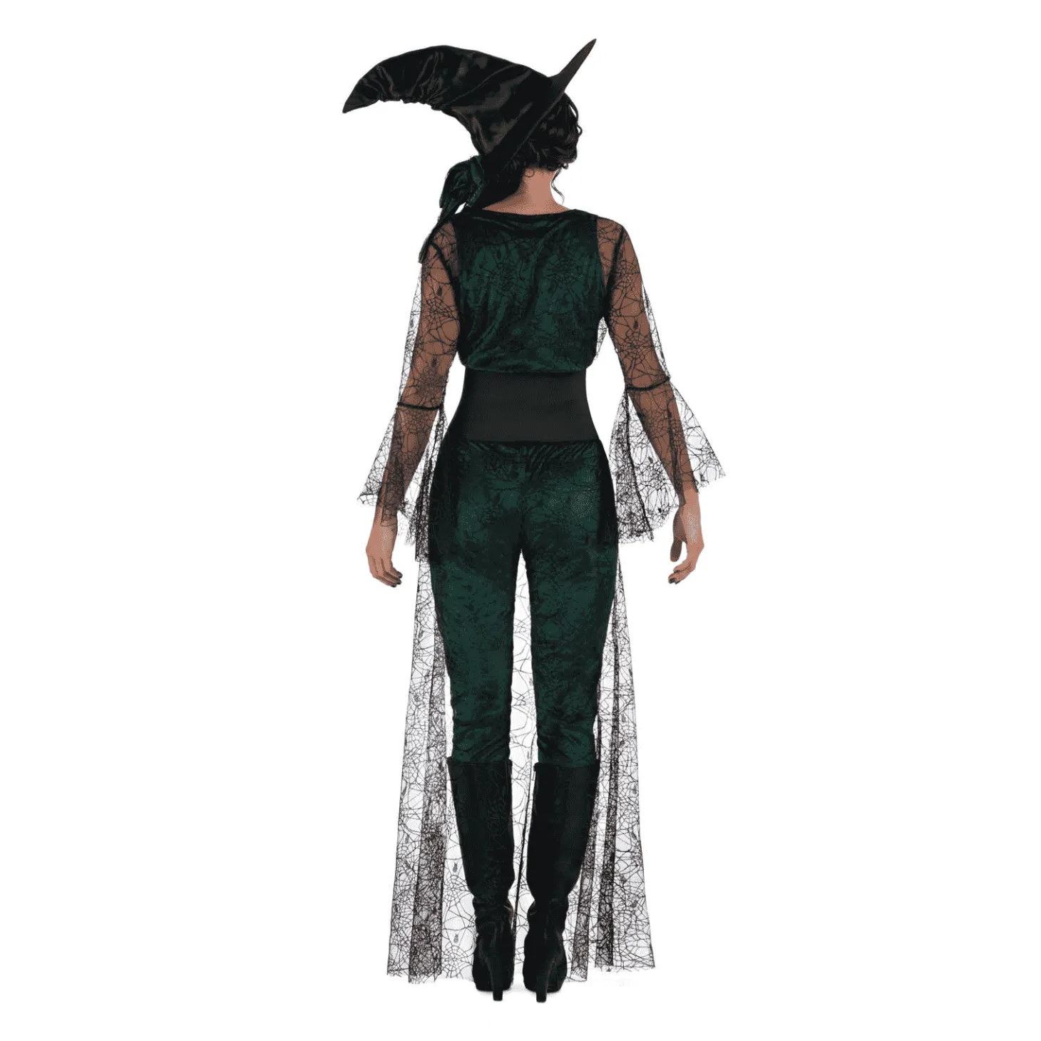 Disfraz de Bruja del aquelarre verde adulto talla L